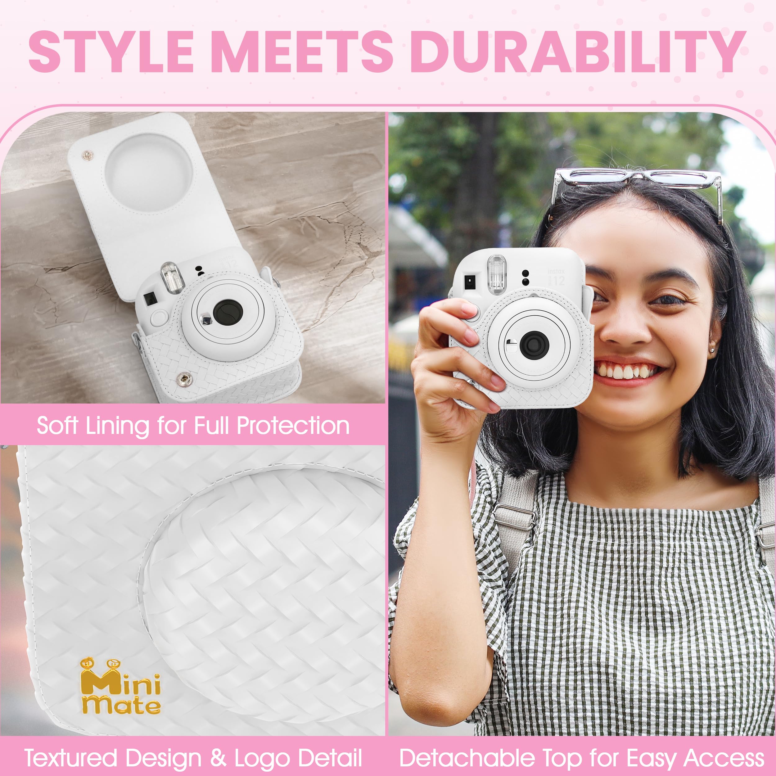 Foto 7 pulgar | Cámara Instantánea Fujifilm Instax Mini 12 Clay White con Paquete - Venta Internacional