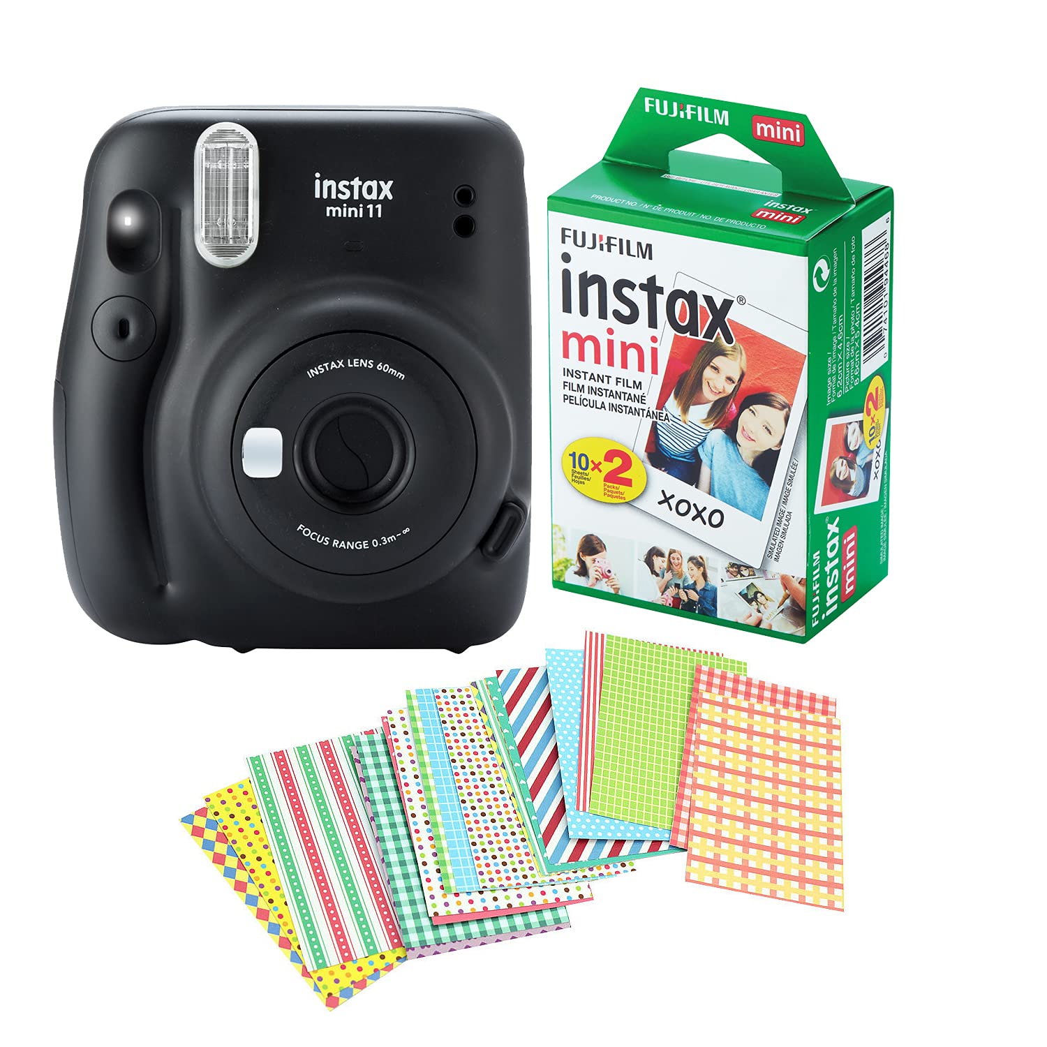 Foto 2 pulgar | Cámara Fujifilm Instax Mini 11 con 20 Películas y Pegatinas Gris - Venta Internacional