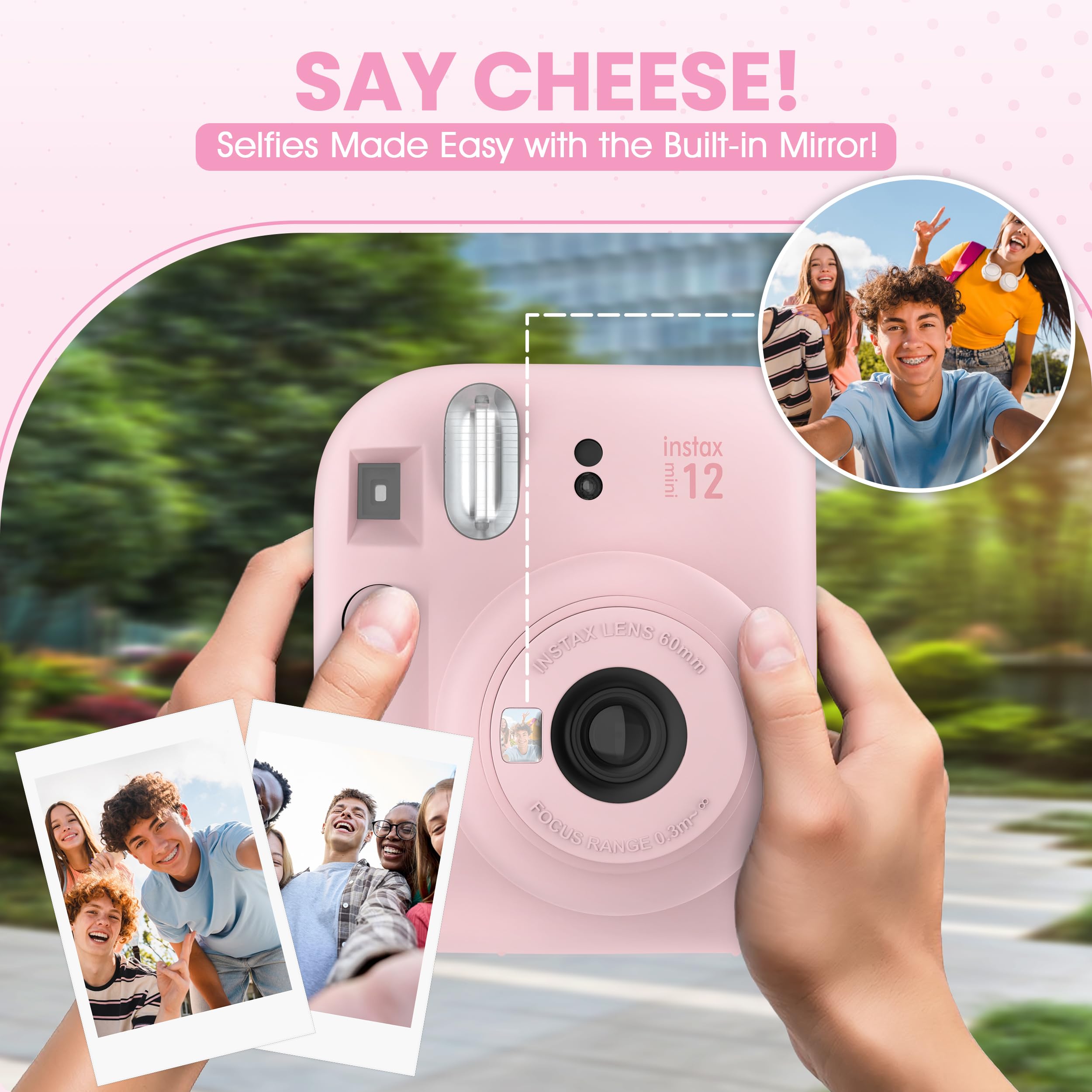 Foto 4 pulgar | Cámara Instantánea Fujifilm Instax Mini 12 Blossom Pink + Bundle - Venta Internacional