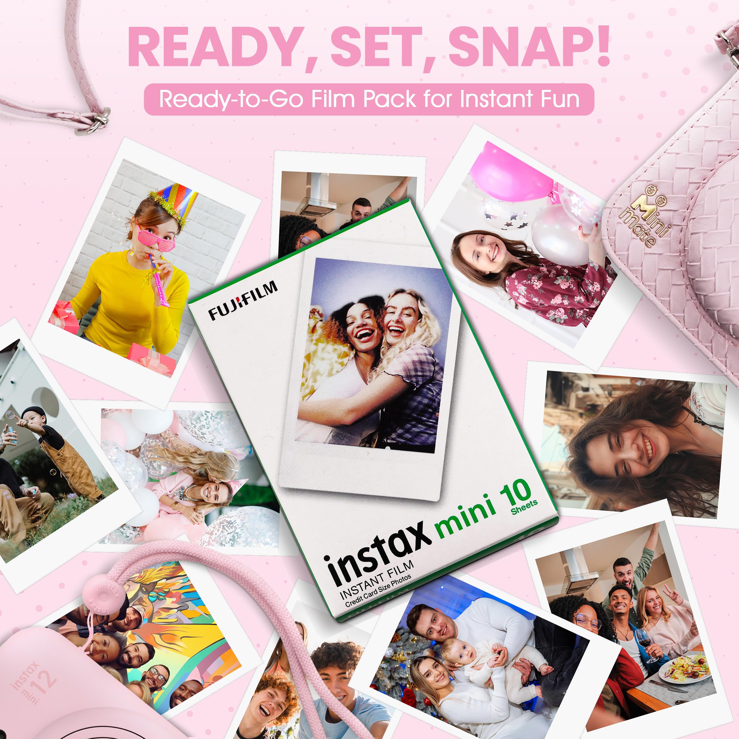 Foto 6 pulgar | Cámara Instantánea Fujifilm Instax Mini 12 Blossom Pink + Bundle - Venta Internacional
