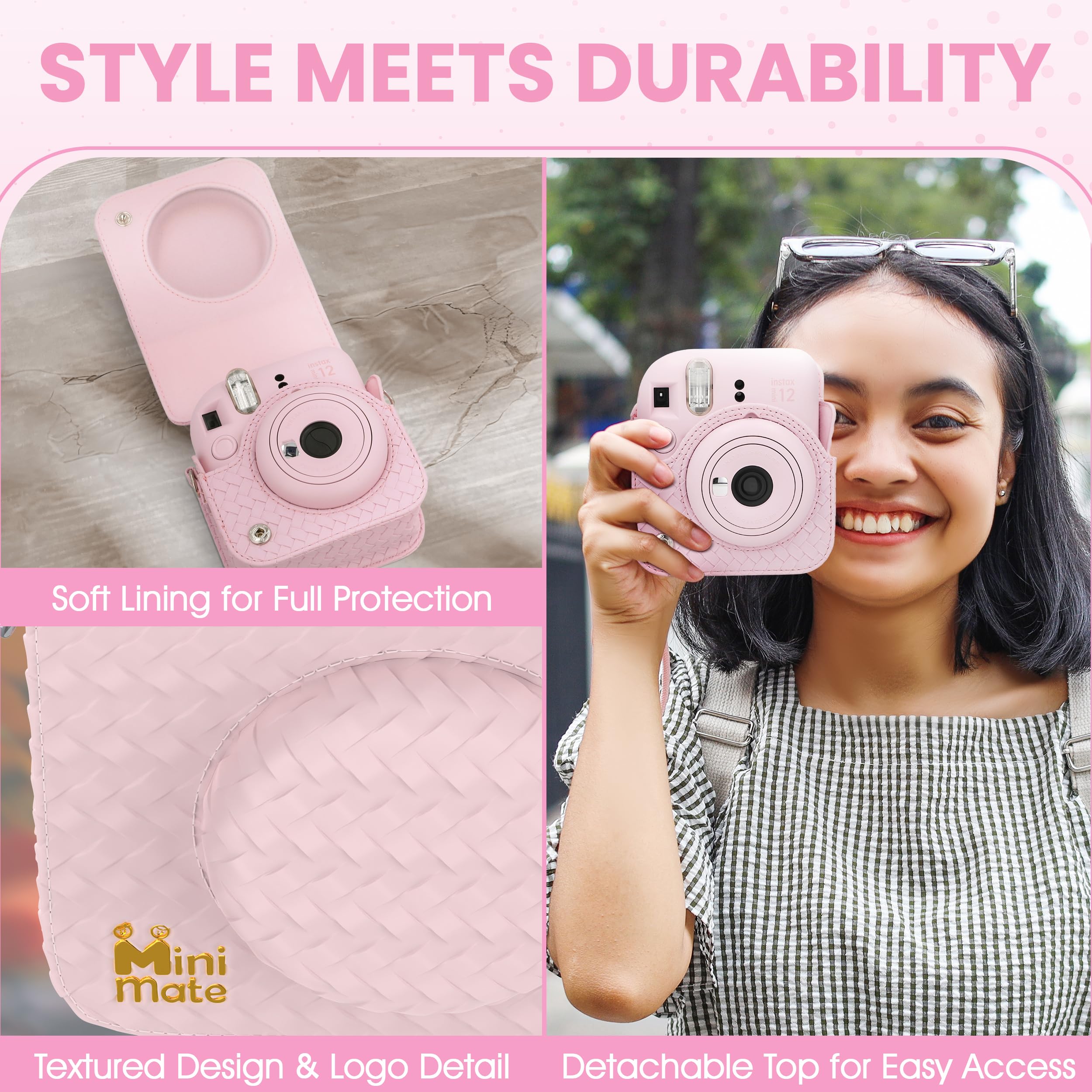 Foto 7 pulgar | Cámara Instantánea Fujifilm Instax Mini 12 Blossom Pink + Bundle - Venta Internacional