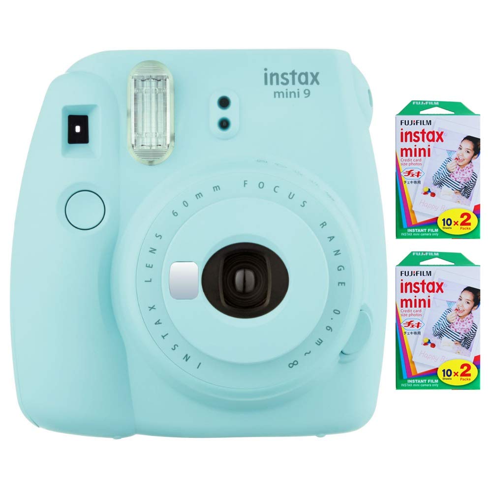 Cámara Fujifilm Instax Mini 9 Ice Blue Con 2 Películas, Paquete De 40 - Venta Internacional.