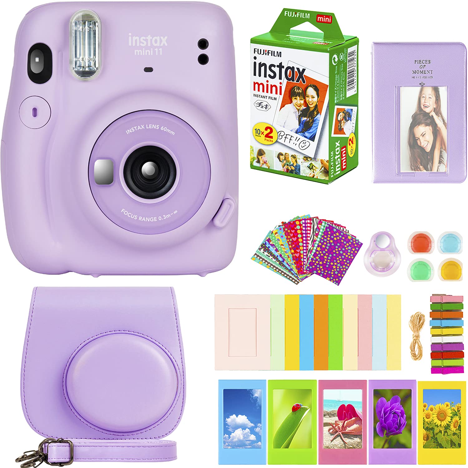 Foto 1 | Cámara Fujifilm Instax Mini 11 Con Película, 20 Hojas, Lila Y Violeta - Venta Internacional.