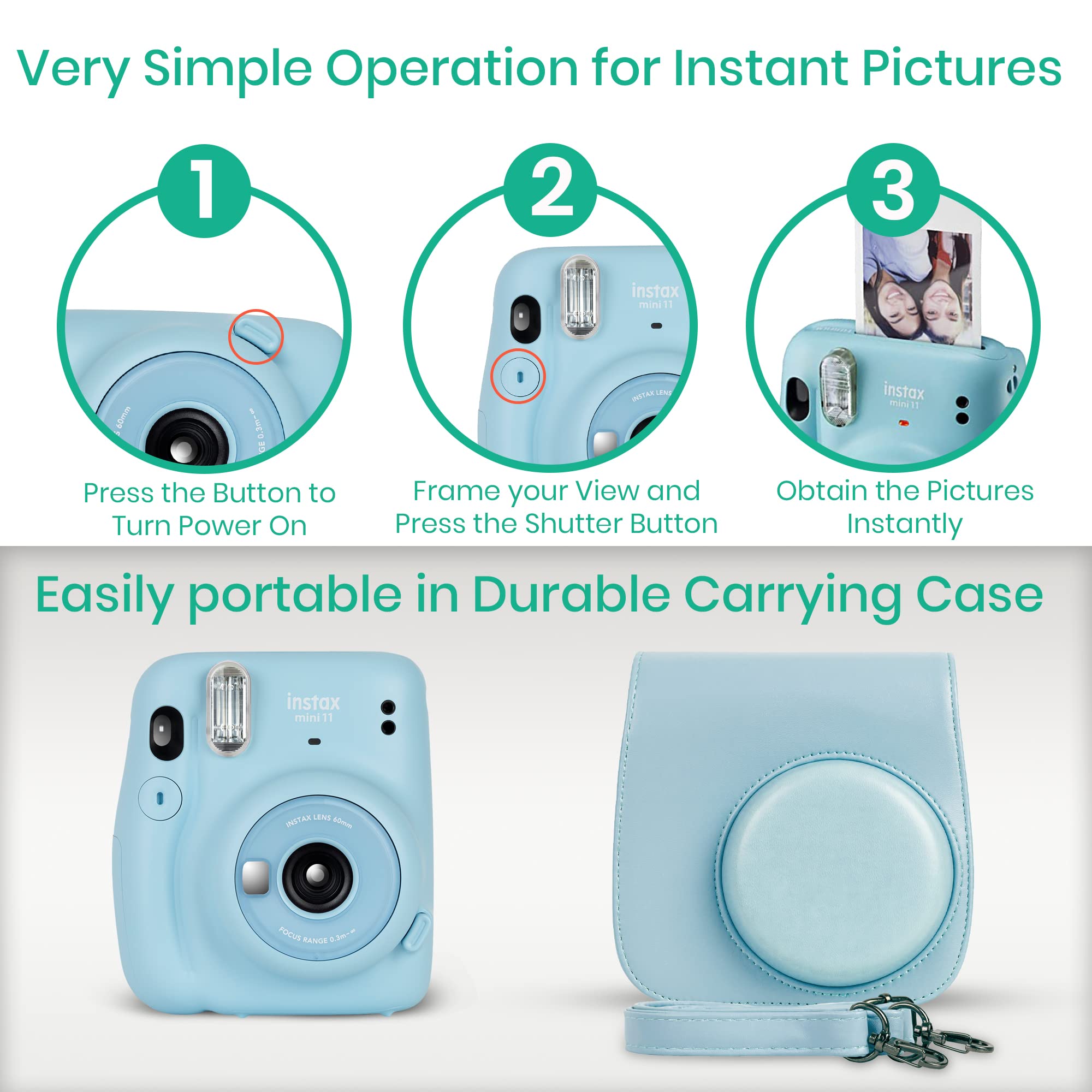 Foto 4 pulgar | Cámara Fujifilm Instax Mini 11 Con Película, 20 Hojas, Lila Y Violeta - Venta Internacional.
