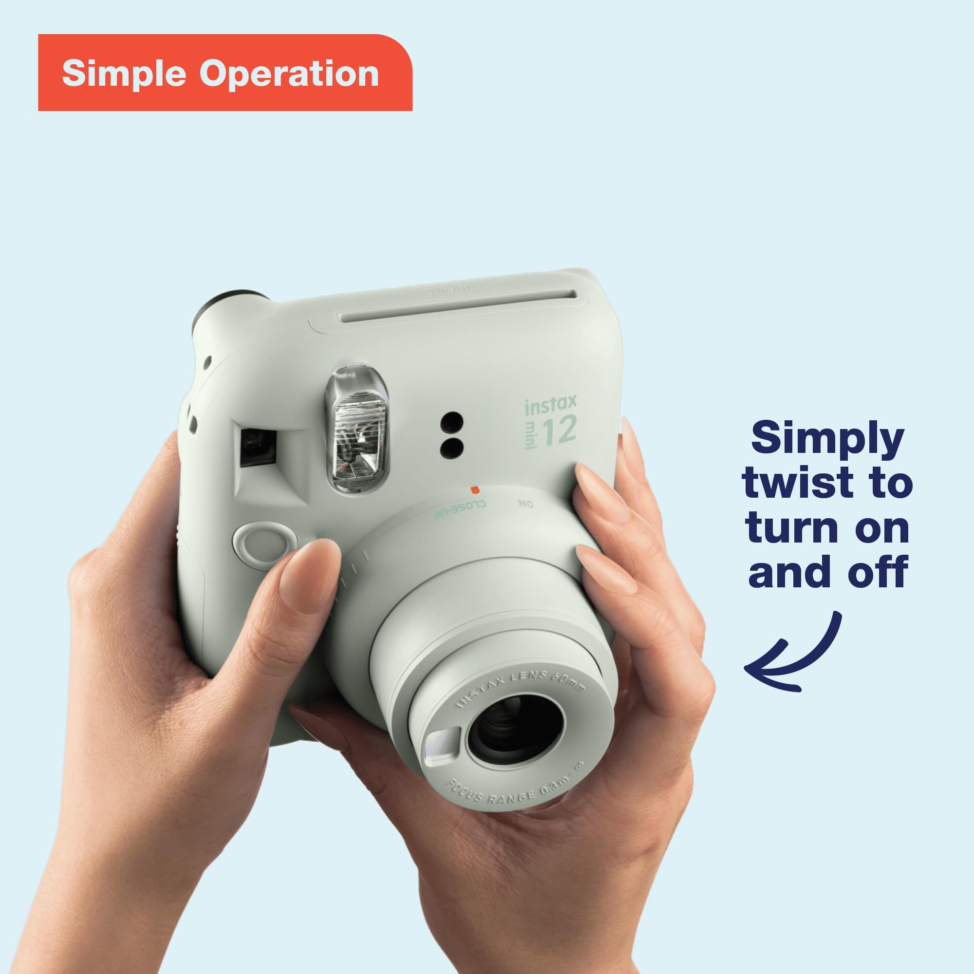 Foto 2 | Cámara De Película Instantánea Fujifilm Instax Mini 12 - Azul Pastel - Venta Internacional.