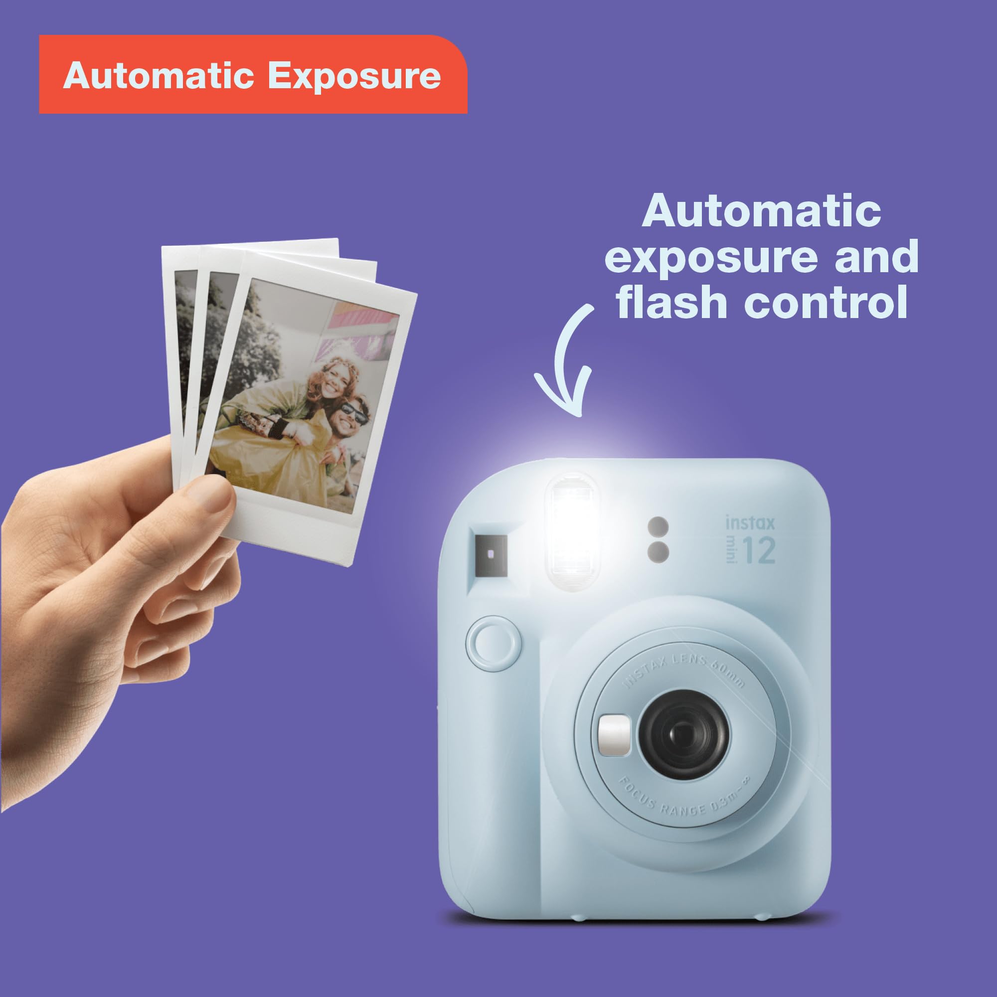 Foto 5 pulgar | Cámara De Película Instantánea Fujifilm Instax Mini 12 - Azul Pastel - Venta Internacional.