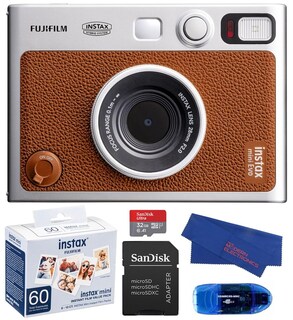 Foto 1 | Cámara Fujifilm Instax Mini Evo Hybrid Brown Con 60 Películas - Venta Internacional.