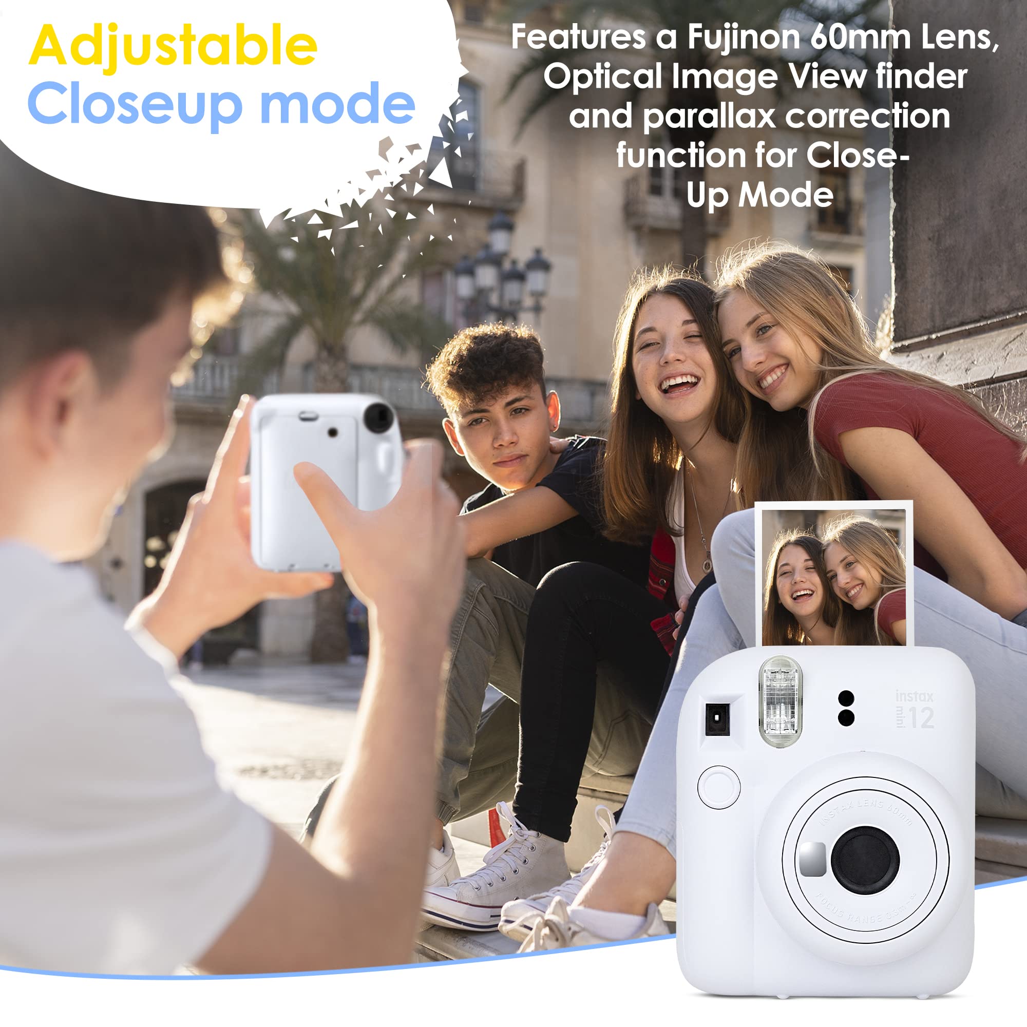 Foto 5 | Cámara Fujifilm Instax Mini 12 Con Película De 60 Hojas Y Acceso. - Venta Internacional.