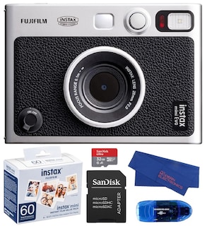 Foto 1 | Cámara Fujifilm Instax Mini Evo Hybrid Negra Con 60 Películas - Venta Internacional.