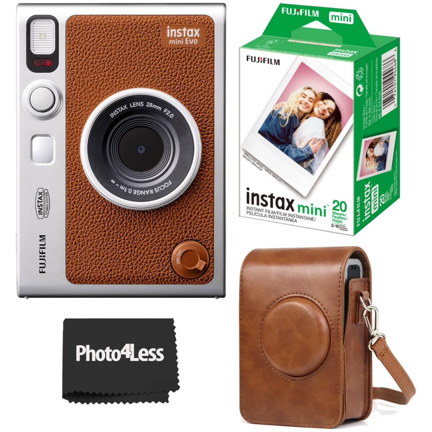Foto 2 pulgar | Cámara Fujifilm Instax Mini Evo Hybrid Con Estuche Y Paquete De Película - Venta Internacional.