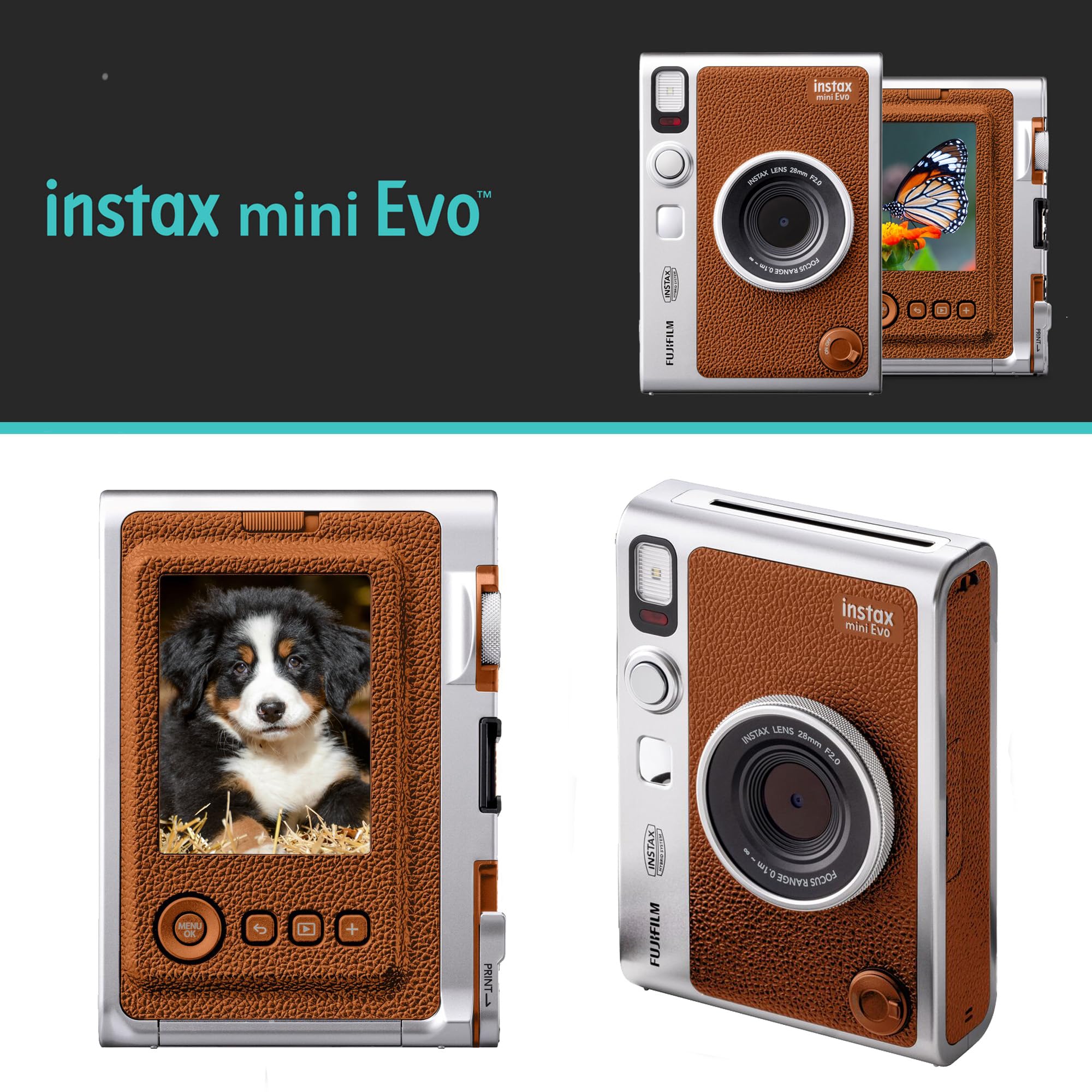 Foto 5 pulgar | Cámara Fujifilm Instax Mini Evo Hybrid Con Estuche Y Paquete De Película - Venta Internacional.