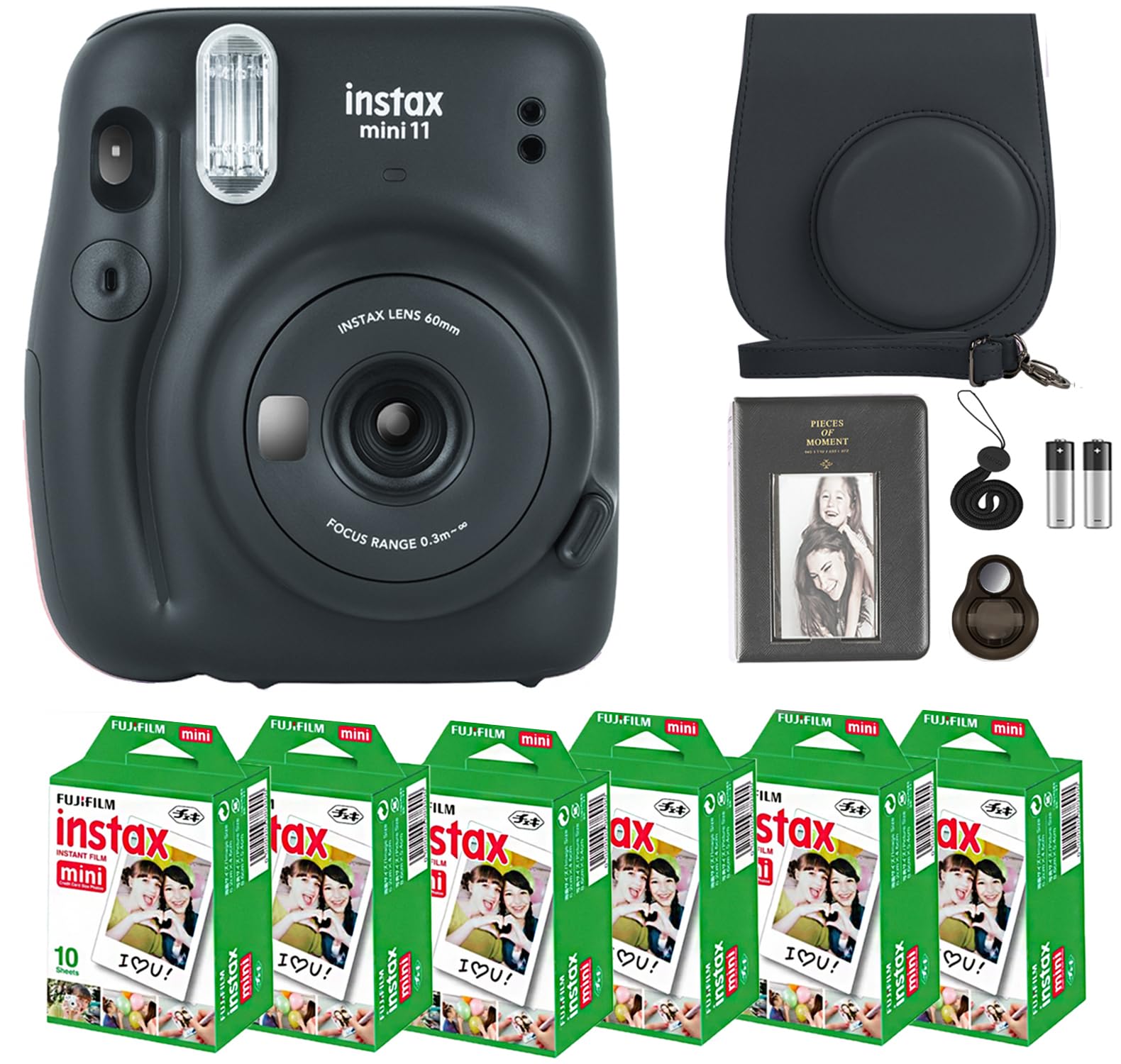 Foto 2 pulgar | Cámara Fujifilm Instax Mini 11 Con Película, 60 Hojas Y Accesorios - Venta Internacional.