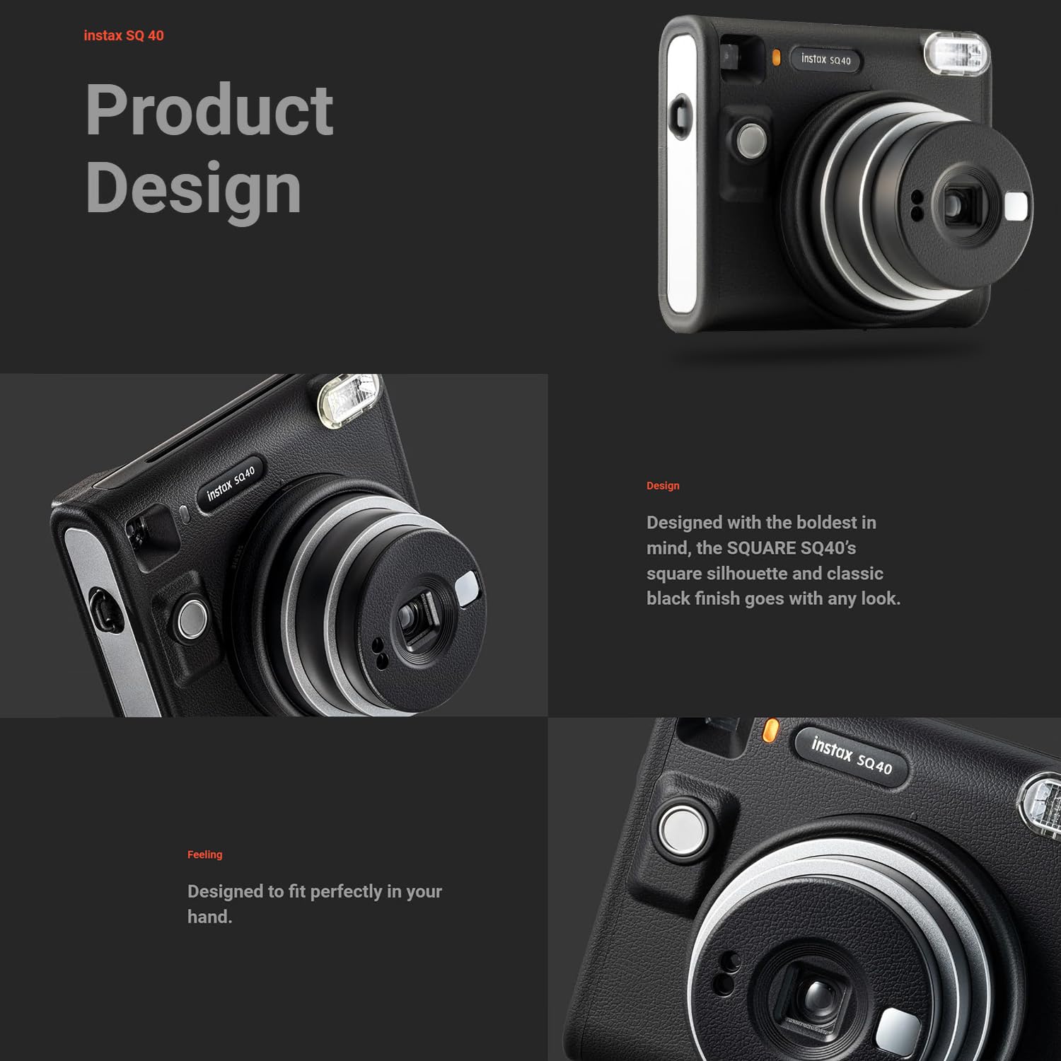 Foto 5 pulgar | Cámara Instantánea Fujifilm Instax Square Sq40 Negra +20 Películas - Venta Internacional.