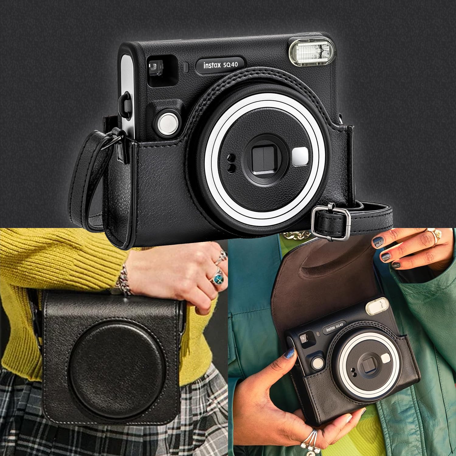 Foto 8 pulgar | Cámara Instantánea Fujifilm Instax Square Sq40 Negra +20 Películas - Venta Internacional.