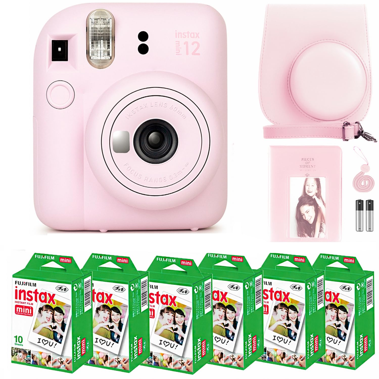 Foto 2 pulgar | Cámara Fujifilm Instax Mini 12 Con Película, 60 Hojas Y Accesorios - Venta Internacional.