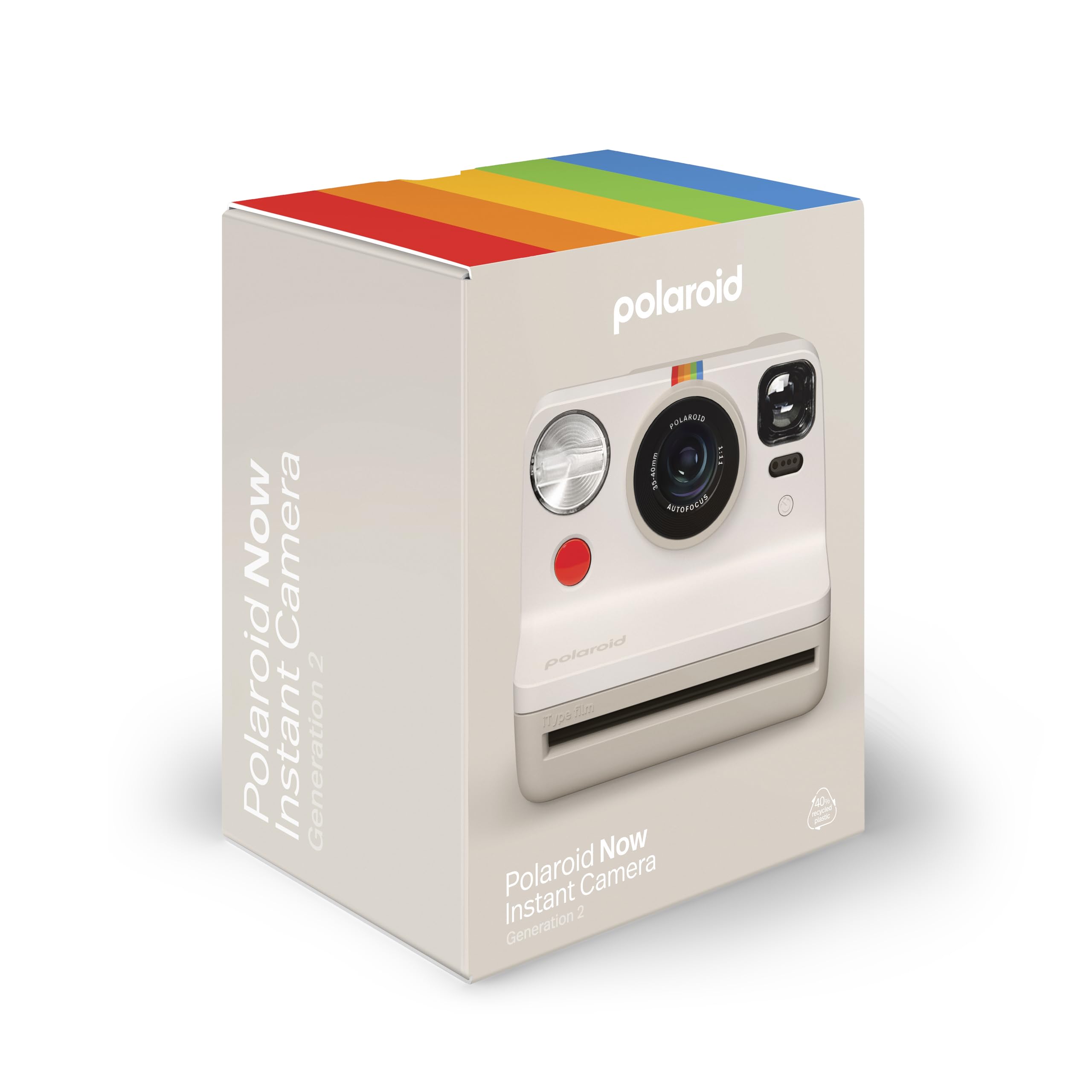 Foto 6 pulgar | Cámara De Película Instantánea Polaroid Now De Segunda Generación, Color Blanco Vintage - Venta Internacional.