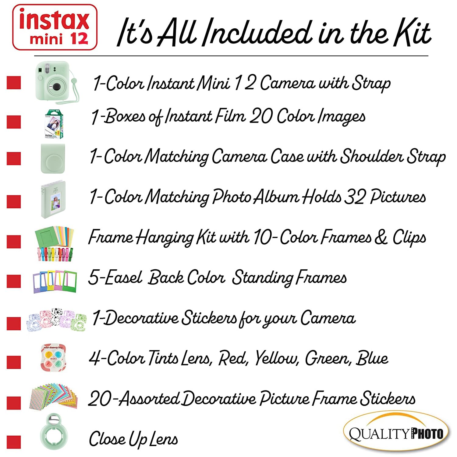 Foto 4 pulgar | Cámara Instantánea Fujifilm Instax Mini 12 Con Funda Y 20 Películas - Venta Internacional.