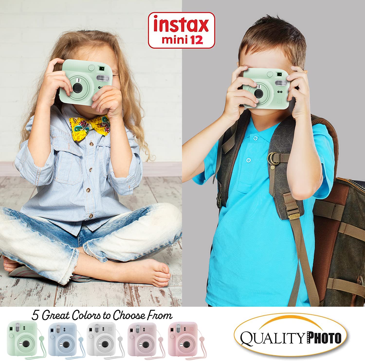Foto 8 pulgar | Cámara Instantánea Fujifilm Instax Mini 12 Con Funda Y 20 Películas - Venta Internacional.