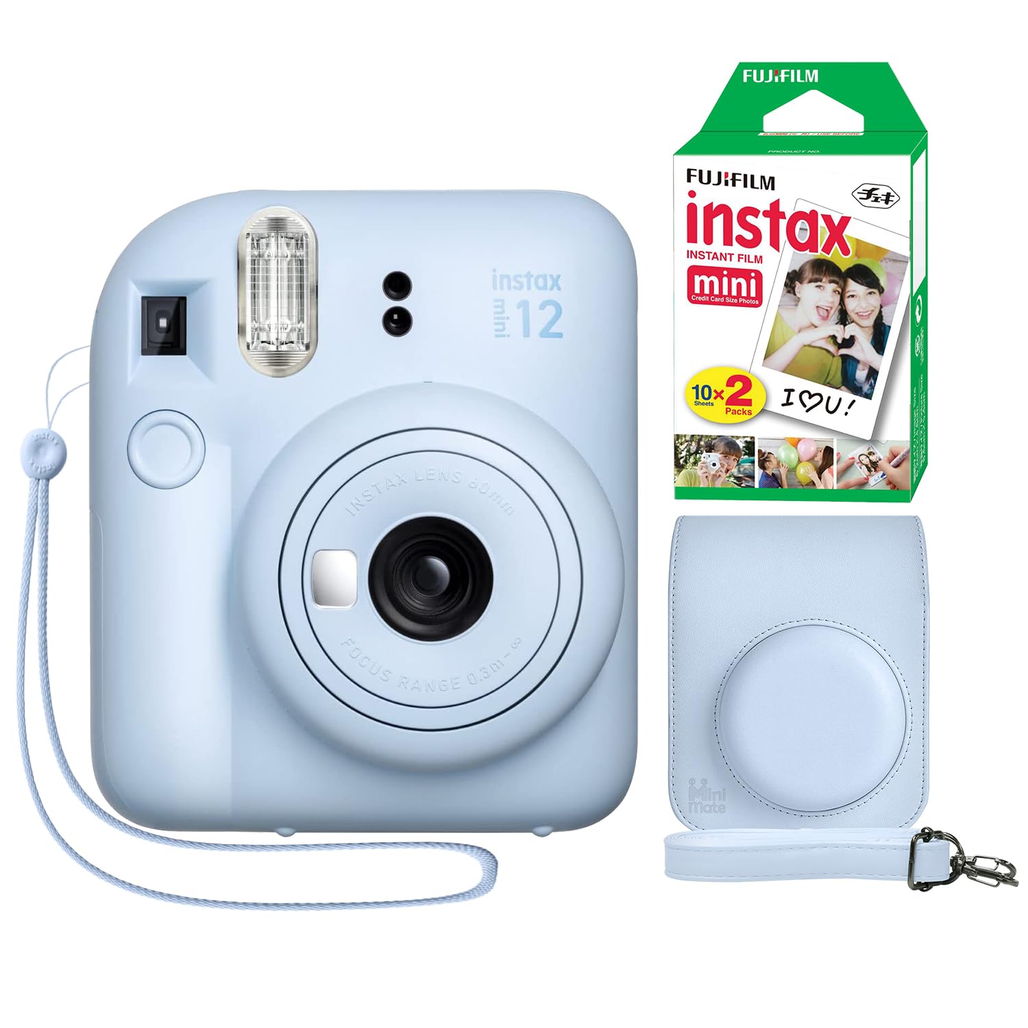 Foto 2 pulgar | Cámara Instantánea Fujifilm Instax Mini 12 Con Funda Y Película, Color Azul Pastel - Venta Internacional.