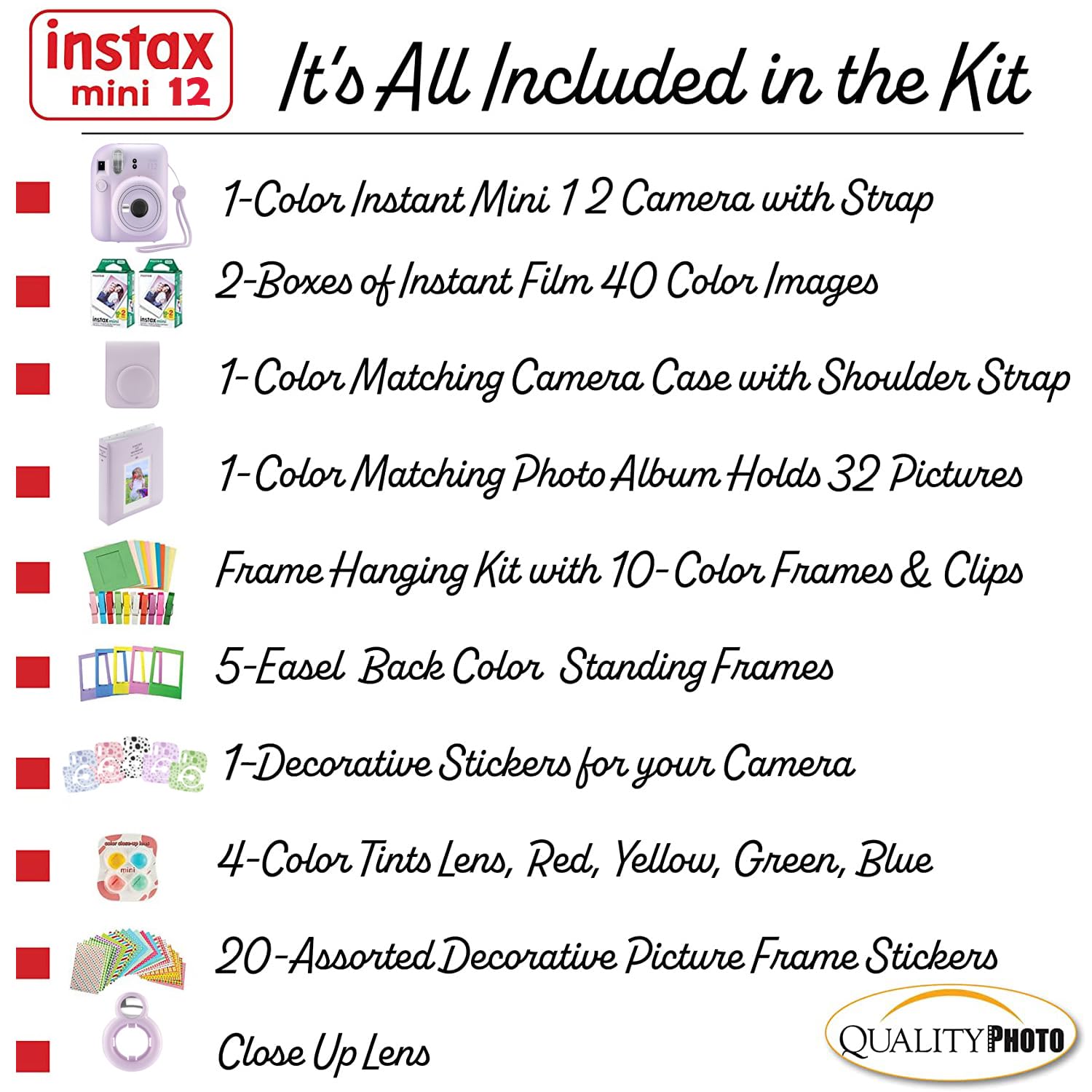 Foto 3 | Cámara Instantánea Fujifilm Instax Mini 12 Lilac Purple + Kit De Accesorios - Venta Internacional.