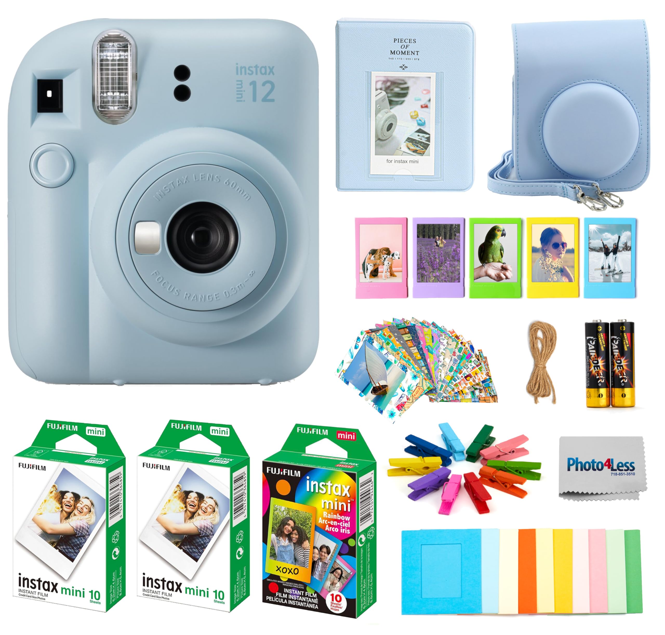 Foto 2 pulgar | Cámara De Película Instantánea Fujifilm Instax Mini 12 Azul Pastel - Venta Internacional.