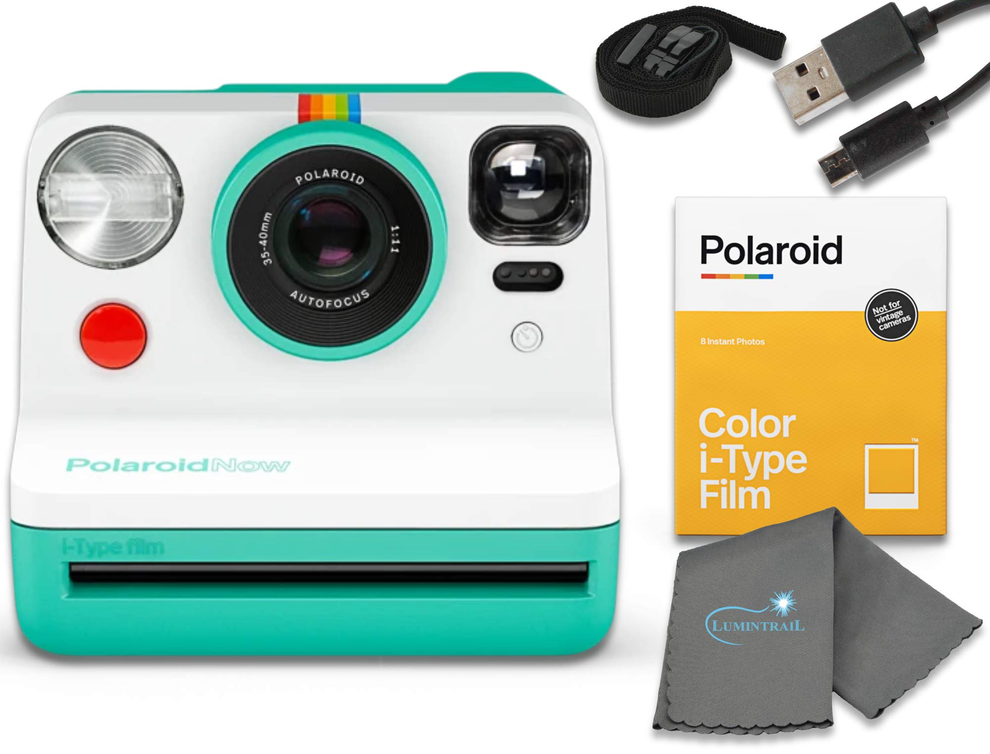 Foto 1 | Cámara De Película Instantánea Polaroid Now I-type Con Película Y Tela - Venta Internacional.