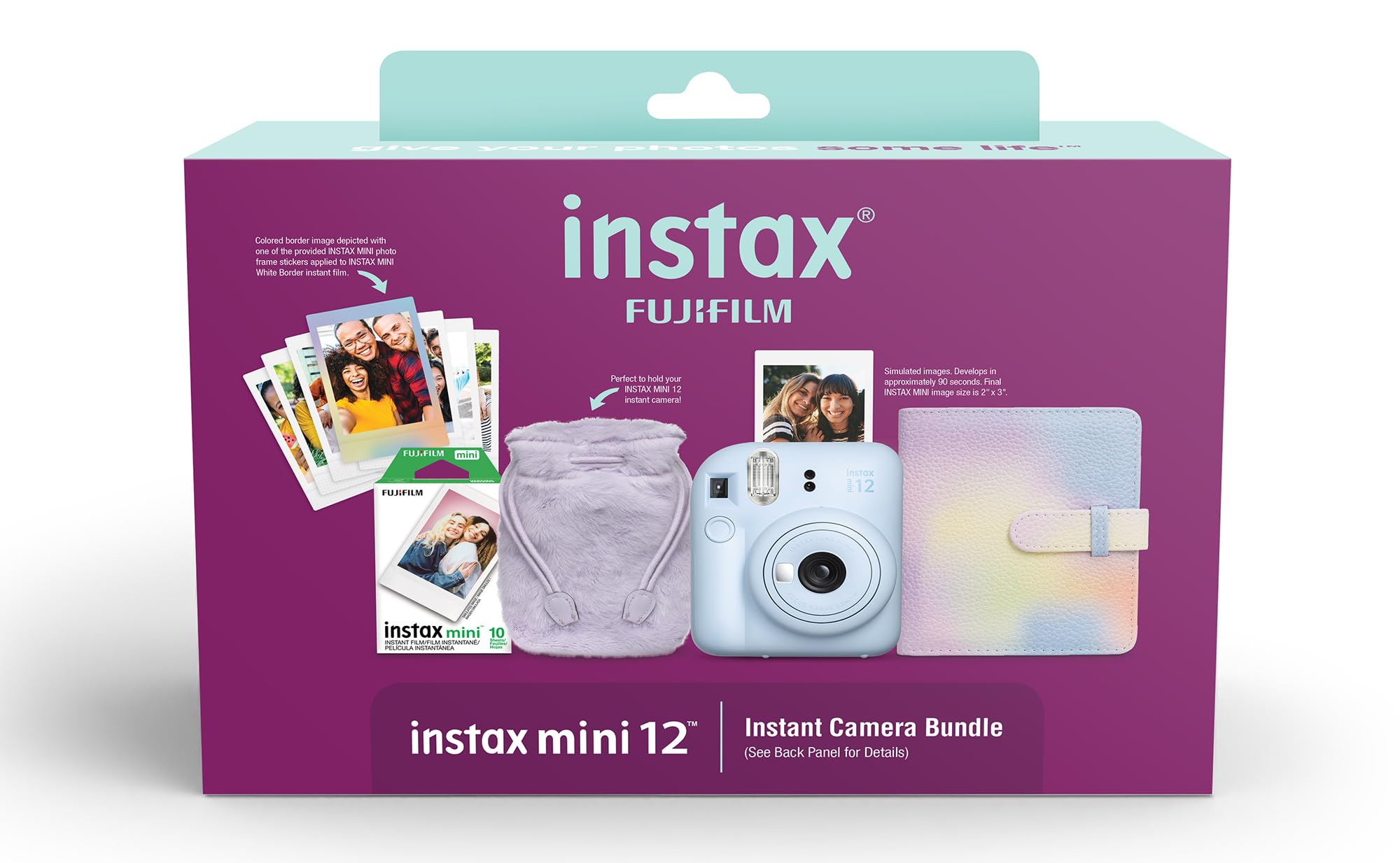 Foto 2 pulgar | Cámara Fujifilm Instax Mini 12 Azul Con Paquete Navideño 2024 - Venta Internacional.