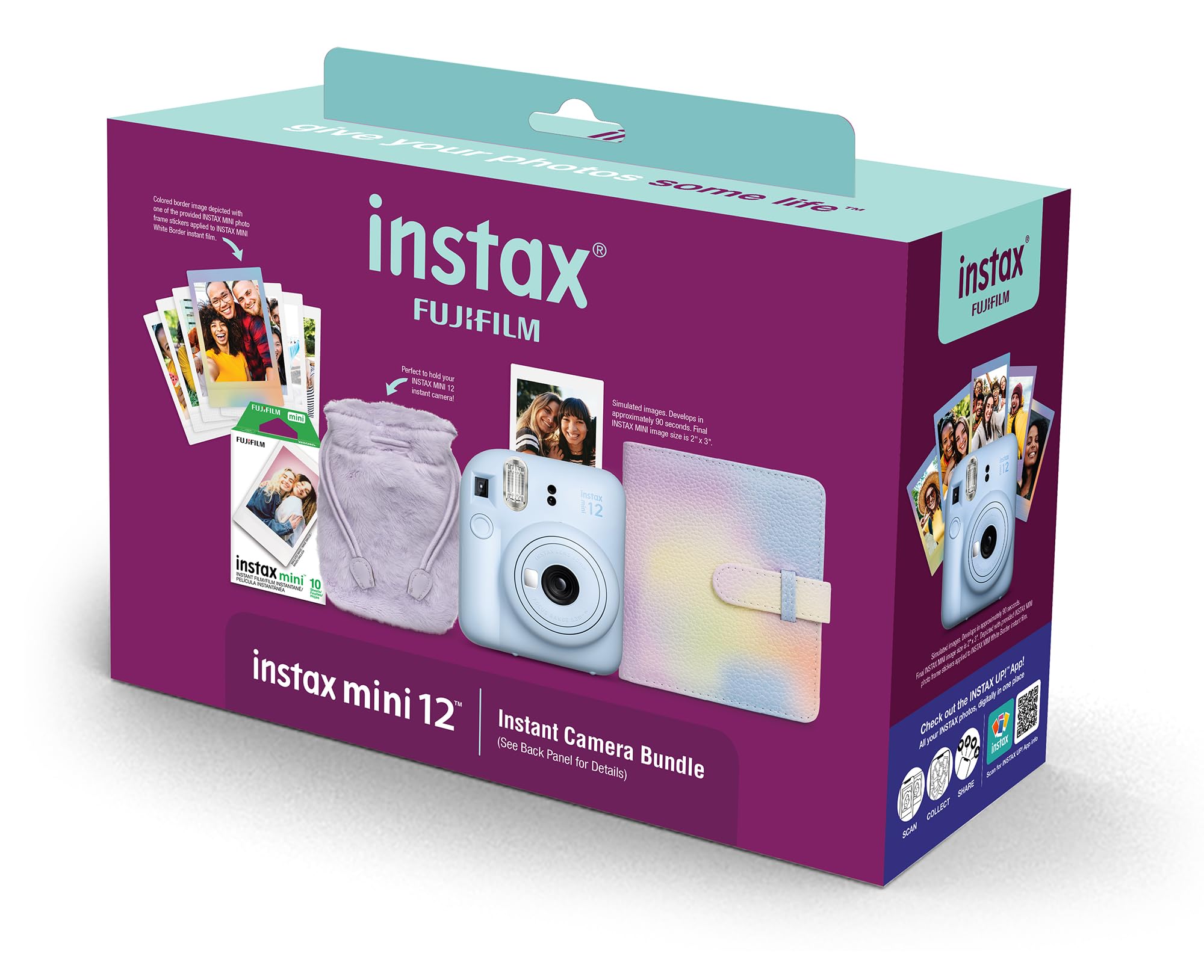 Foto 3 pulgar | Cámara Fujifilm Instax Mini 12 Azul Con Paquete Navideño 2024 - Venta Internacional.