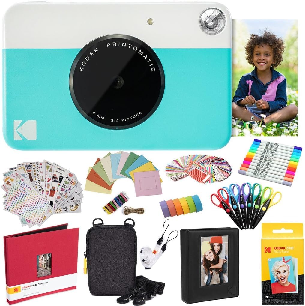 Cámara Instantánea Kodak Printomatic Blue Con Papel Zincado Y Más - Venta Internacional.