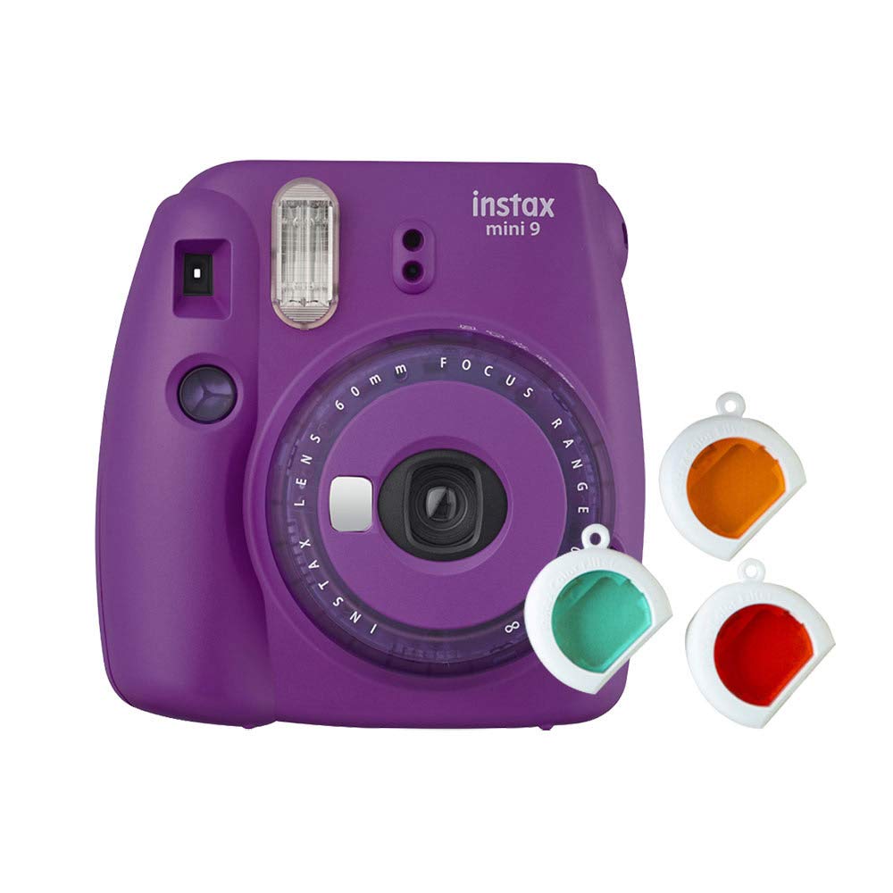 Foto 2 pulgar | Cámara Fujifilm Instax Mini 9 Violeta Transparente Con Lente Para Selfies - Venta Internacional.