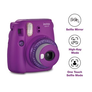 Foto 3 | Cámara Fujifilm Instax Mini 9 Violeta Transparente Con Lente Para Selfies - Venta Internacional.