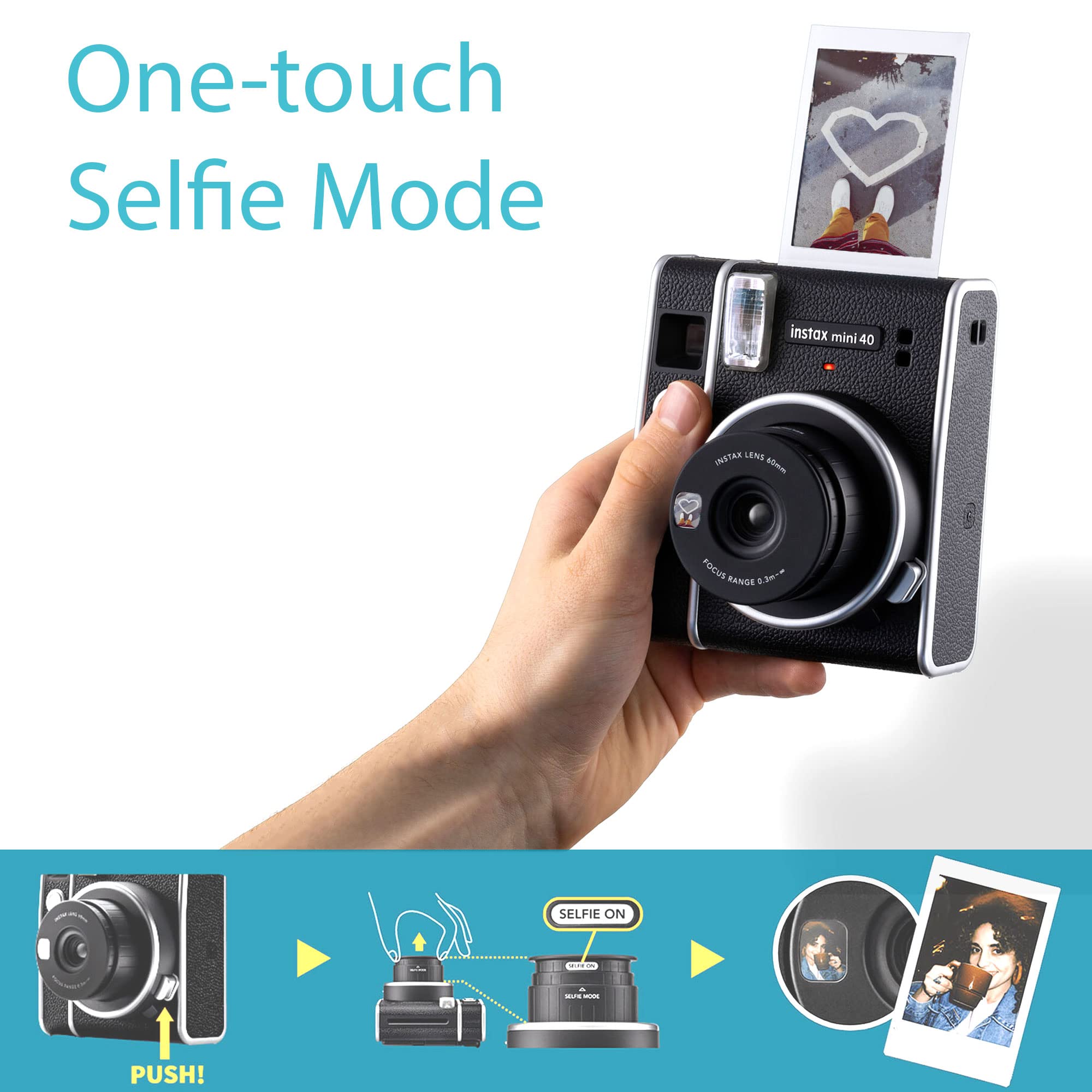 Foto 7 pulgar | Cámara De Película Instantánea Fujifilm Instax Mini 40 Renovada Con - Venta Internacional.