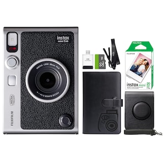 Foto 1 | Cámara Fujifilm Instax Mini Evo Hybrid Negra Con Película Y Cámara - Venta Internacional.