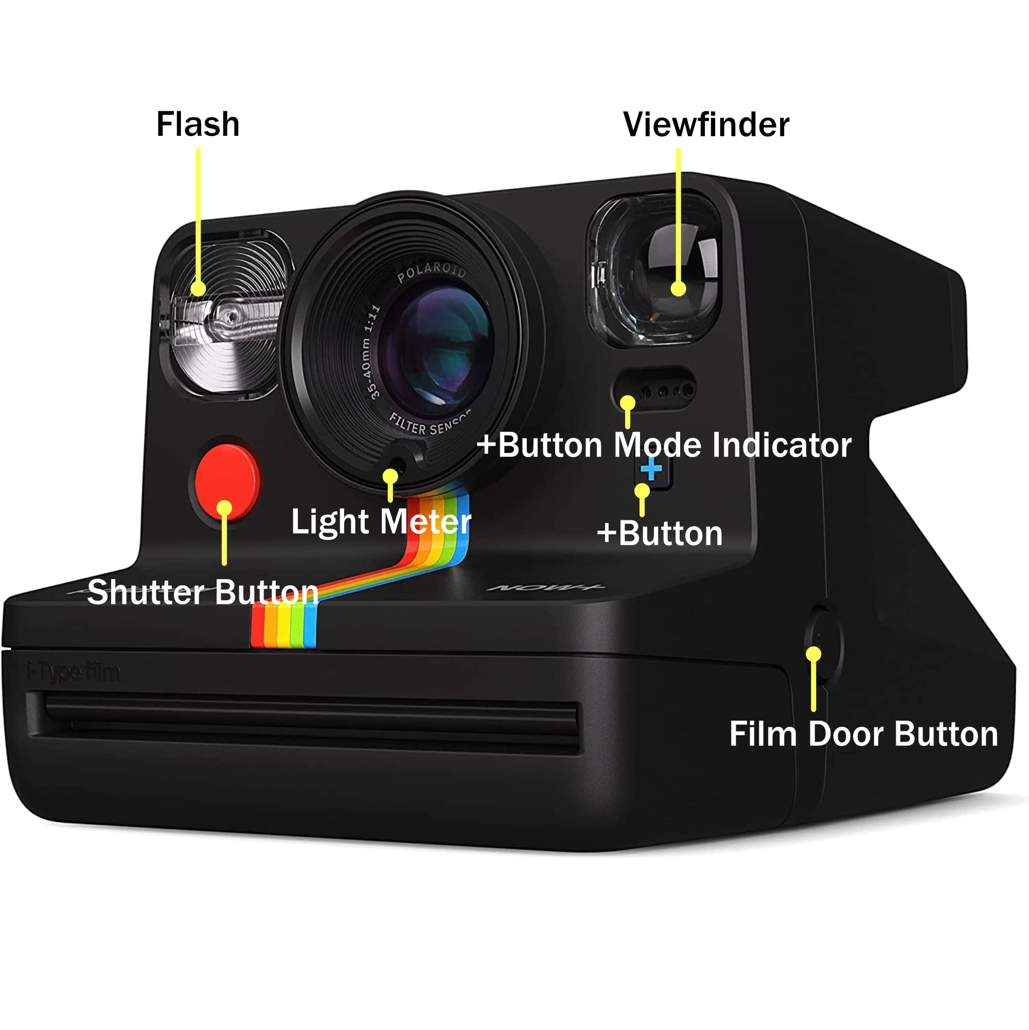Foto 3 | Cámara Instantánea Polaroid Now+ Gen 2 Negra Con 5 Filtros De Lente - Venta Internacional.