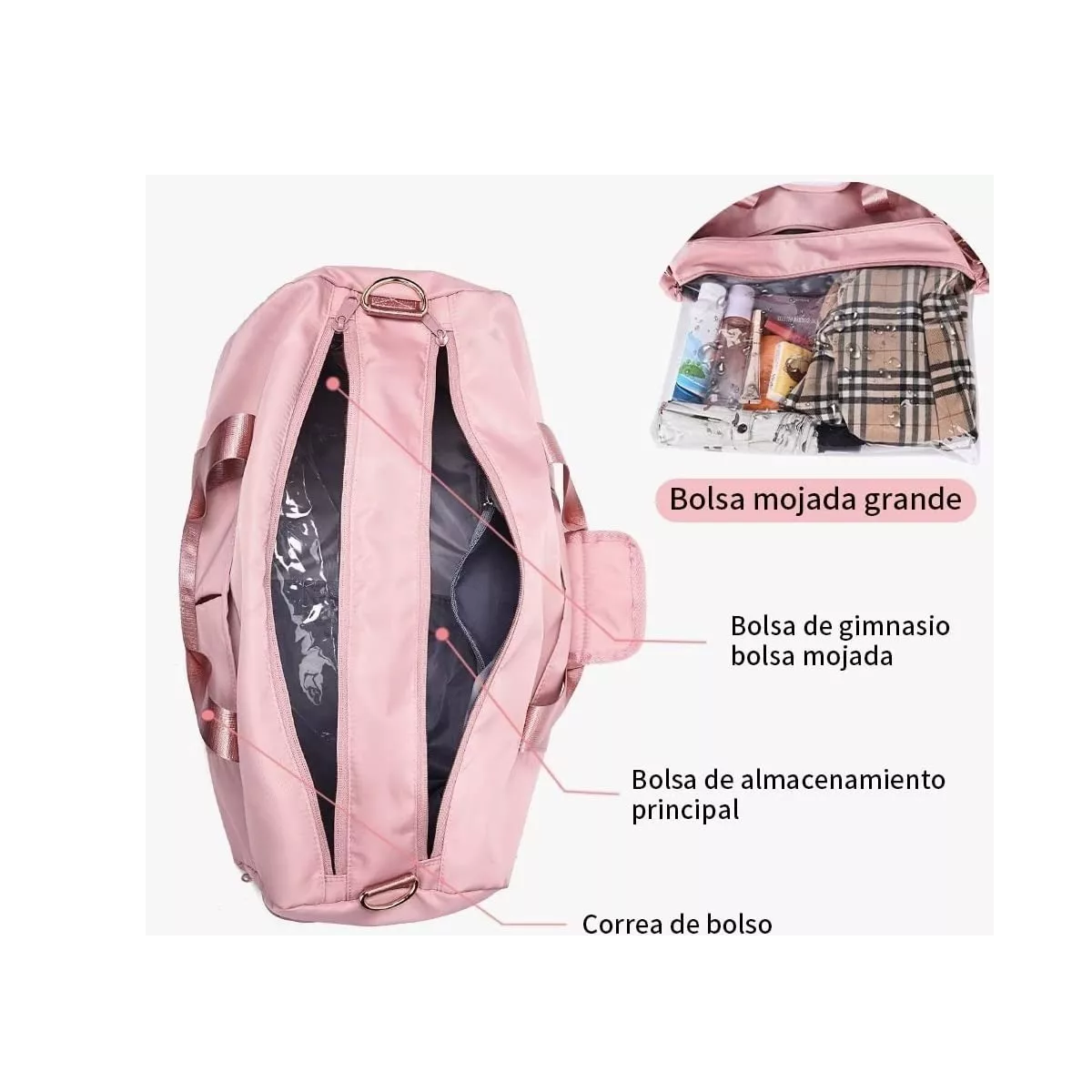 Foto 5 pulgar | Maletas Deportiva Eo Safe Imports Esi-5516 Rosa