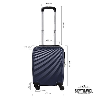 Foto 3 | Maleta Rígida Sky Travel Curvas Azul 16'' 4 Ruedas