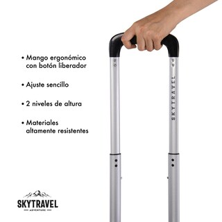 Foto 6 | Maleta Rígida Sky Travel Curvas Azul 16'' 4 Ruedas