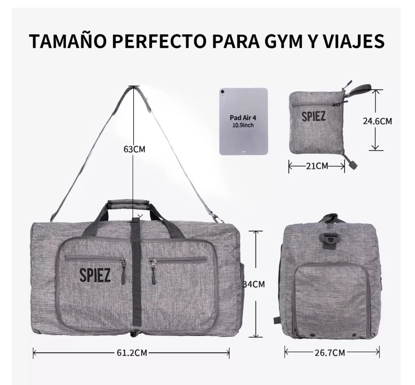 Foto 4 | Maleta de Mano Spiez color Gris