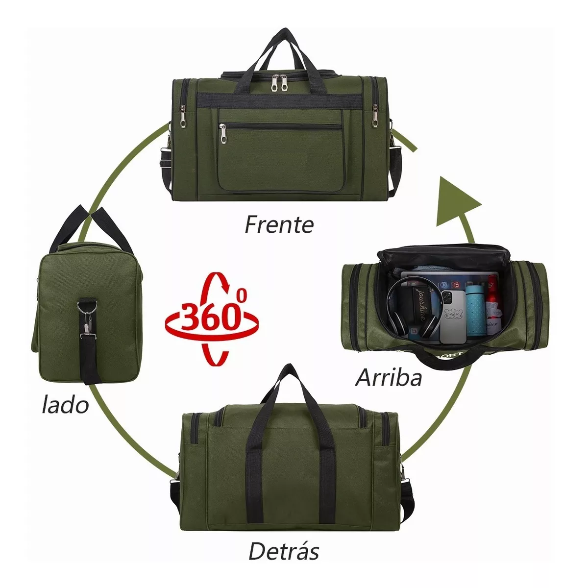 Foto 3 | Maleta Deportiva Eo Safe Imports Esi-6678 color Verde