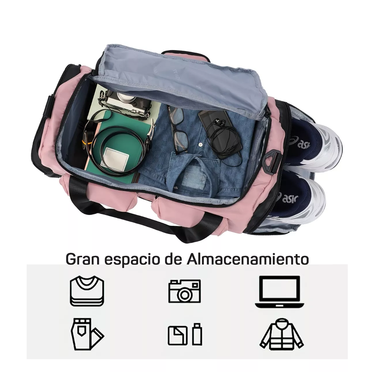 Foto 4 pulgar | Maletas Deportivas BELUG color Rosa de Viaje para Mujer