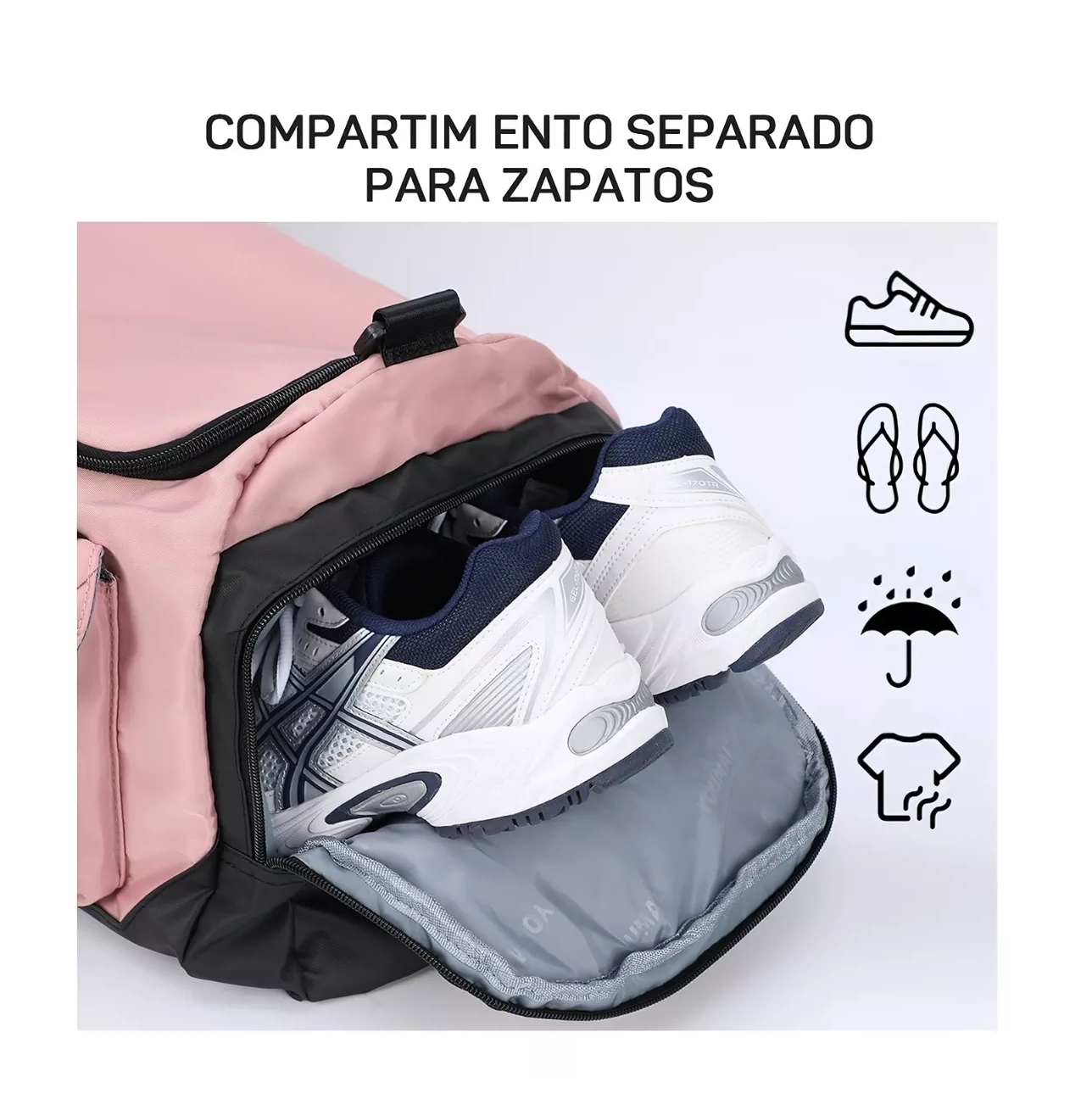 Foto 5 pulgar | Maletas Deportivas BELUG color Rosa de Viaje para Mujer