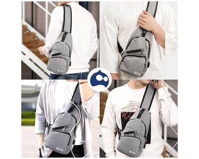 Foto 6 | Mochila Cruzada Bluelander Antirrobo Color Gris Impermeable