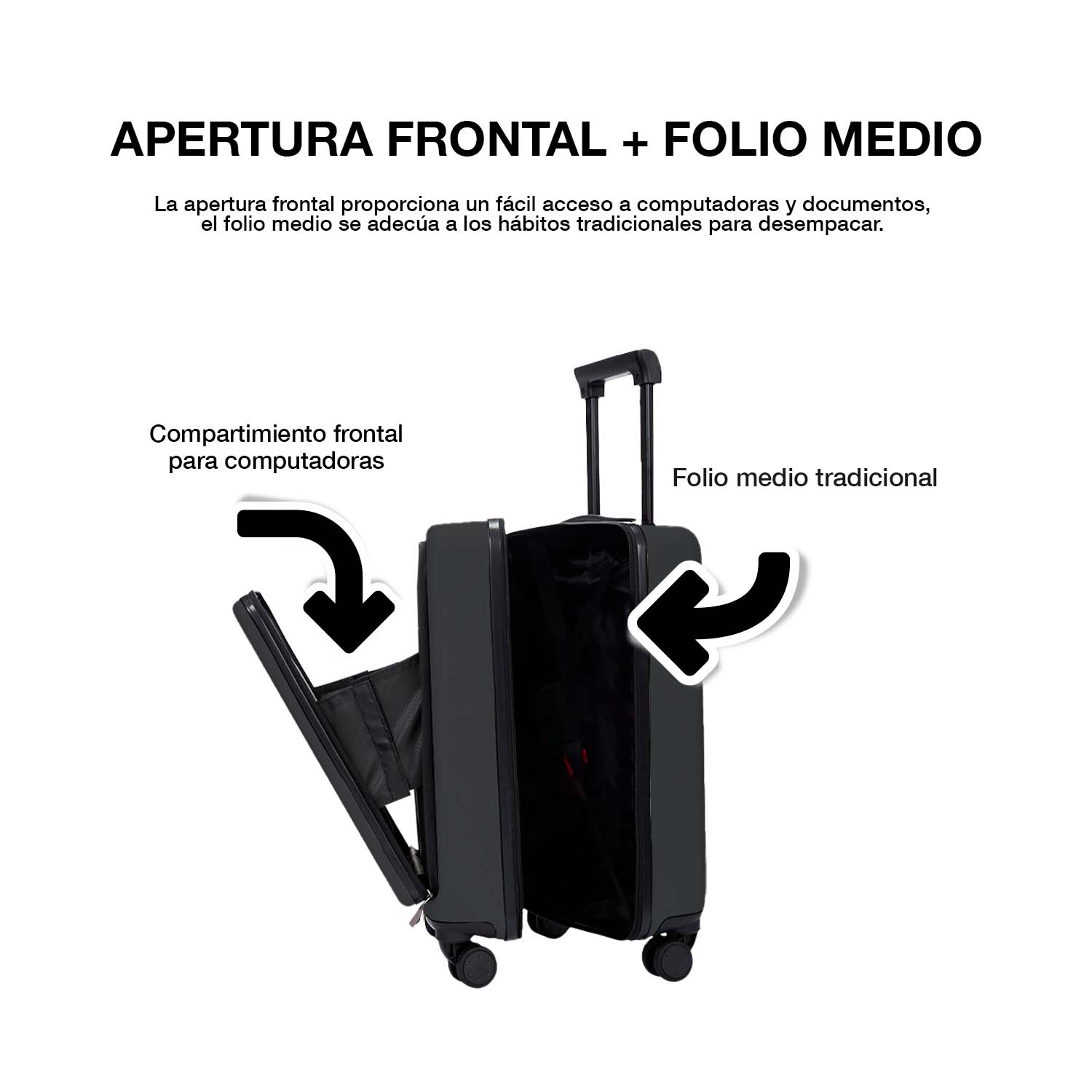 Foto 5 | Maleta de Mano Carry On 20" Puerto USB Bolsa Frontal
