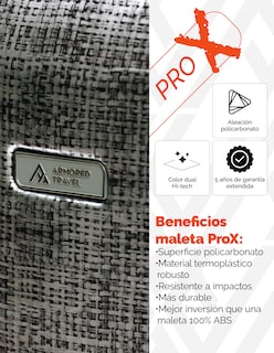 Foto 7 | Maleta con Ruedas Armored Travel Gris de 20"