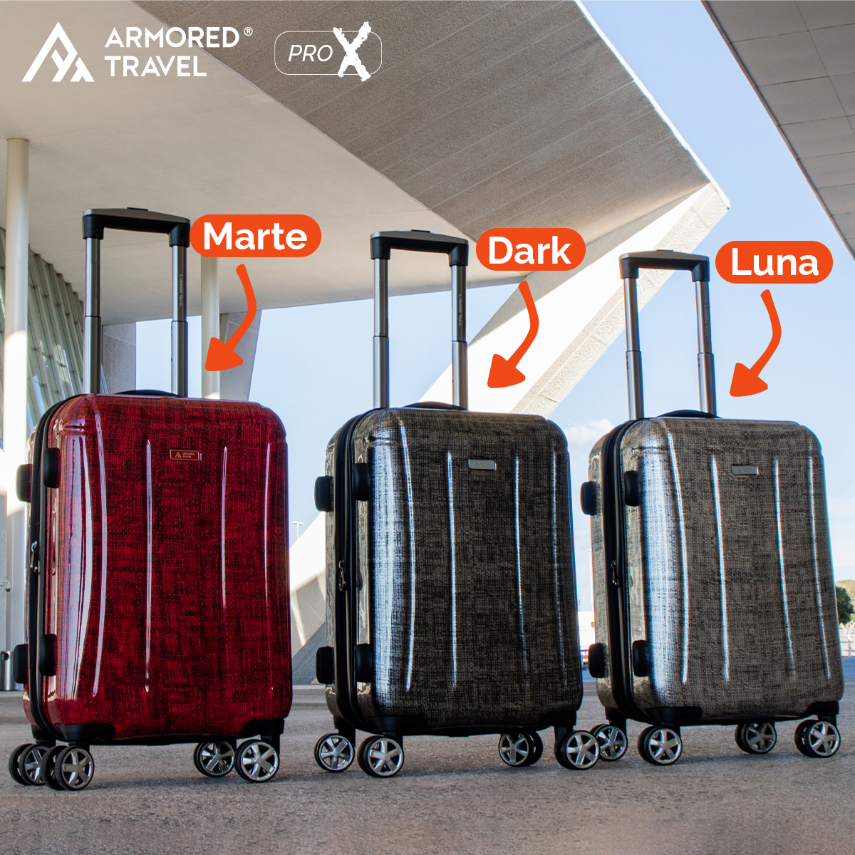 Foto 4 pulgar | Maleta de Viaje Armored Travel ProX Dark Negro Carry On 20'' 10kg de Policarbonato