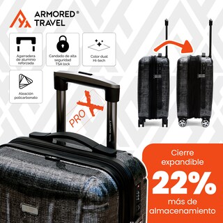 Foto 5 | Maleta de Viaje Armored Travel ProX Dark Negro Carry On 20'' 10kg de Policarbonato