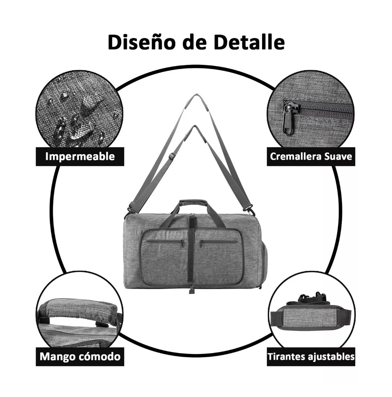 Foto 5 | Maleta Belug Gris Impermeable