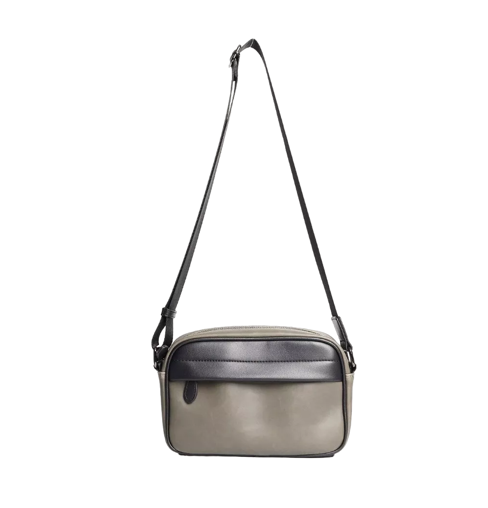 Foto 2 pulgar | Bolso Crossbody De Cuero De Hombre, Bolso De Hombro Color Verde