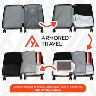 Foto 8 | Maleta de Viaje 10 KG Carry On 20'' Armored Travel Negro