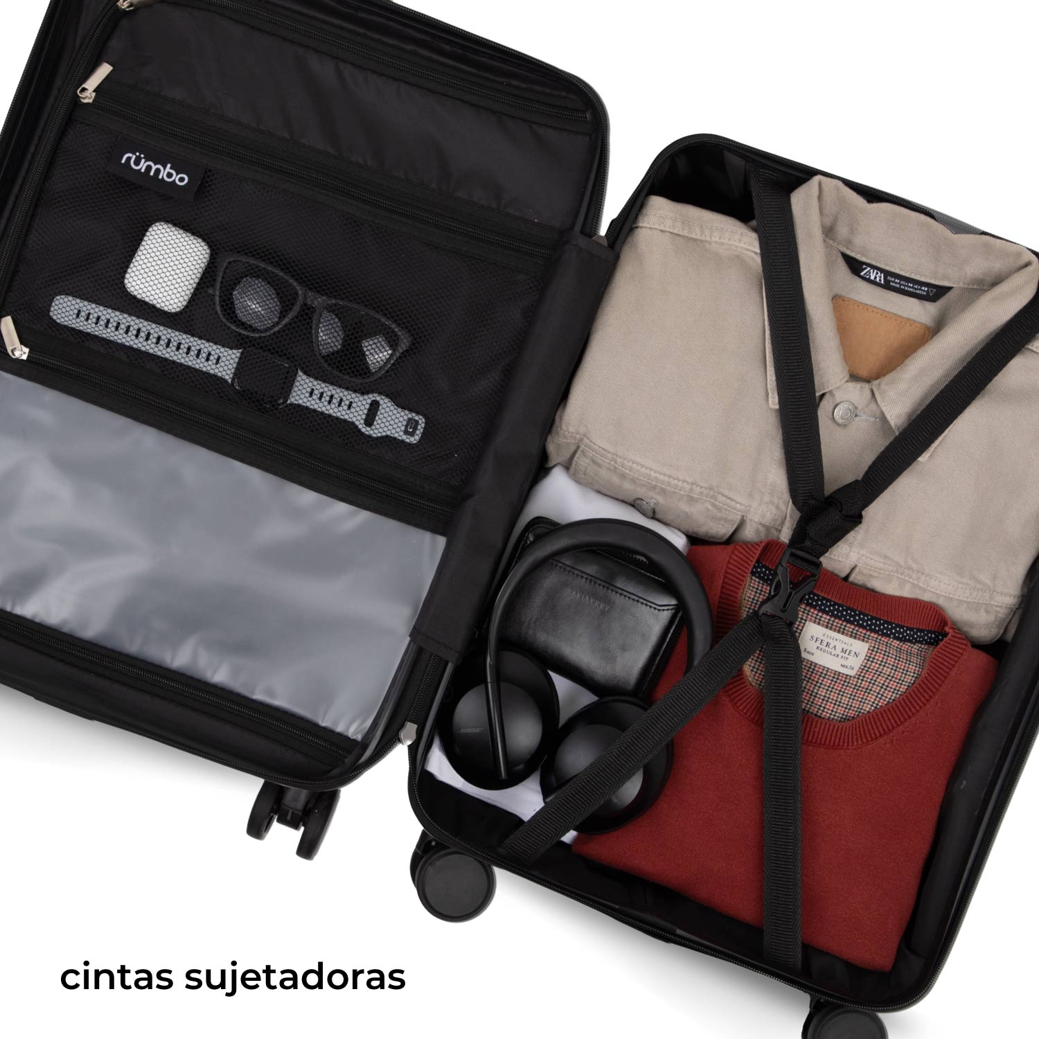 Foto 8 pulgar | Maleta Mano Carry On Bolsa Porta Laptop Puerto Usb Candado color Negro